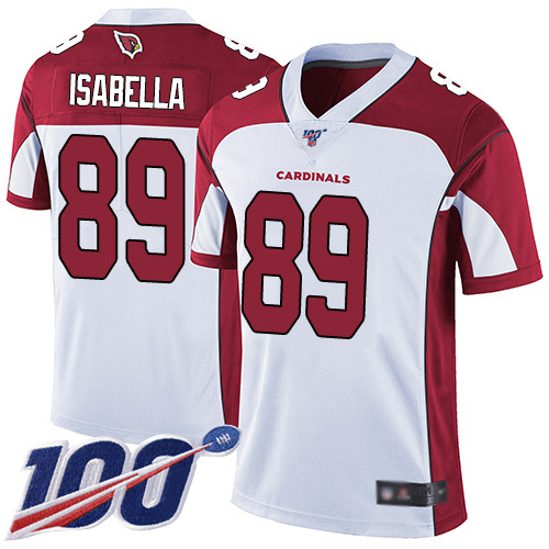 Arizona Cardinals Limited White Men Andy Isabella Road Jersey NFL Football #89 100th Season Vapor Untouchable->women nfl jersey->Women Jersey
